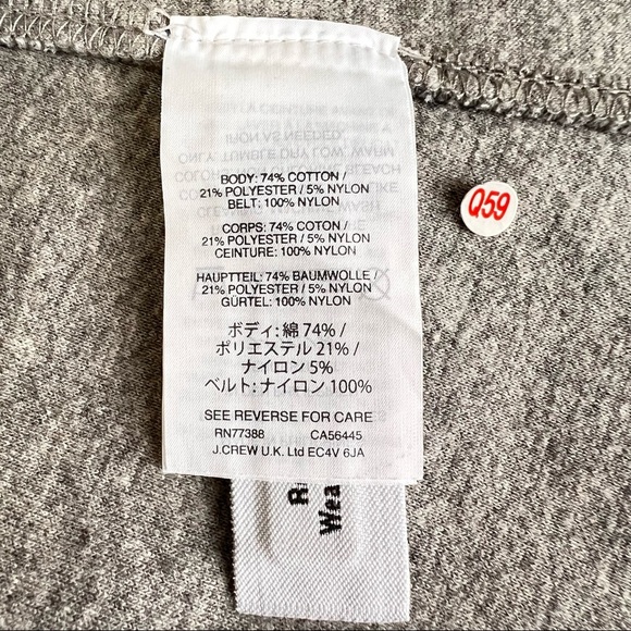 Women's J. Crew Gray Sleeveless Thick Knit Velvet Belted A Line Midi Dress Sz 6 - Picture 7 of 13